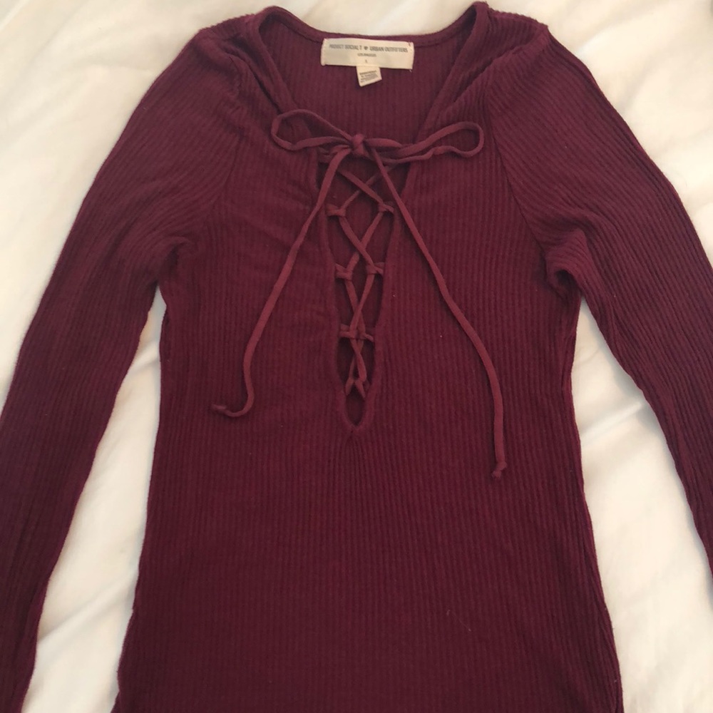lace up long sleeve